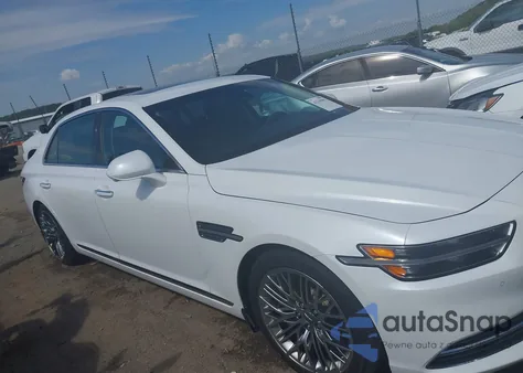 2021 Genesis G90 5.0 Ultimate Awd z USA, uszkodzony, nr VIN KMTF54PH9MU089274